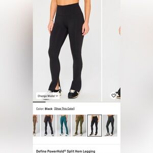 NWT Fabletics Define Split Hem in Black, Size Medium